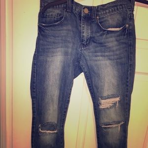 Men’s/Teen’s Forever 21 ripped faded skinny jeans